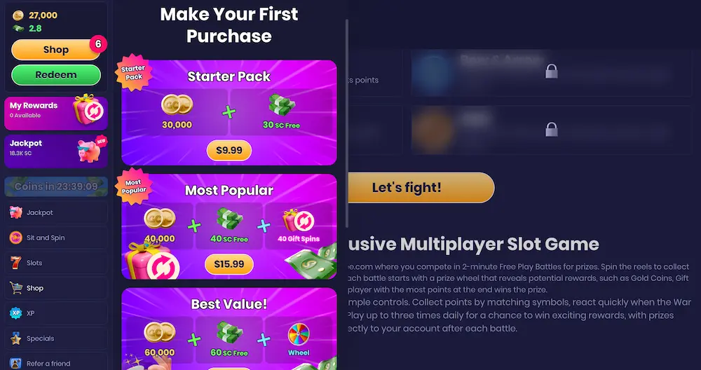 Buy Coins on Spree Casino